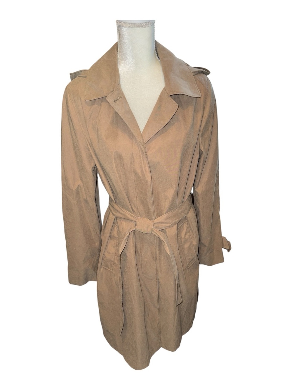 London Fog Limited Edition Knee-Length
Hooded Trench Coat Large #143